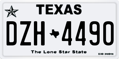 TX license plate DZH4490