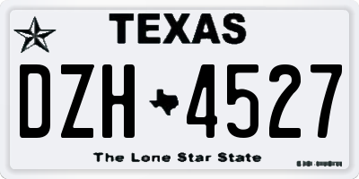 TX license plate DZH4527