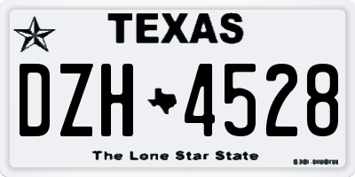 TX license plate DZH4528