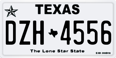 TX license plate DZH4556