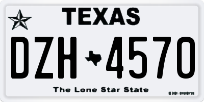 TX license plate DZH4570