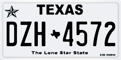 TX license plate DZH4572