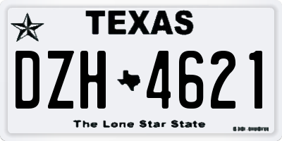 TX license plate DZH4621