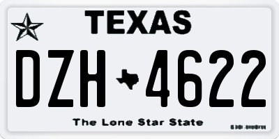 TX license plate DZH4622