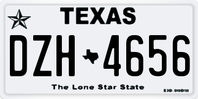 TX license plate DZH4656
