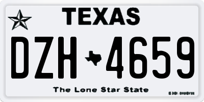 TX license plate DZH4659