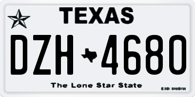 TX license plate DZH4680