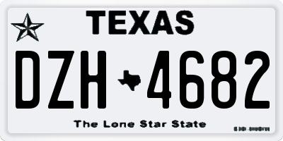 TX license plate DZH4682