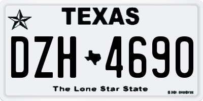 TX license plate DZH4690