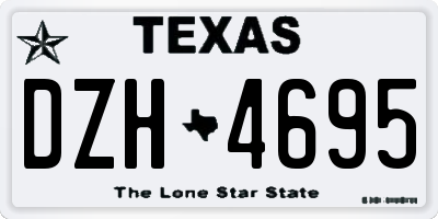 TX license plate DZH4695