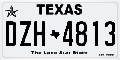 TX license plate DZH4813