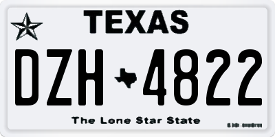 TX license plate DZH4822