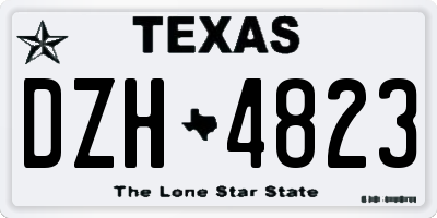 TX license plate DZH4823