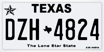 TX license plate DZH4824