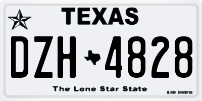 TX license plate DZH4828