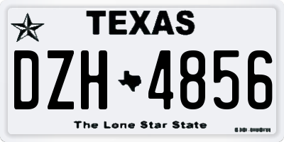 TX license plate DZH4856