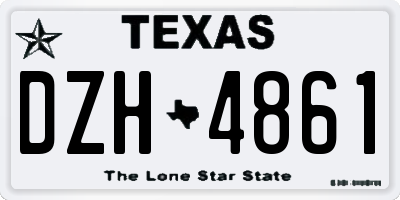 TX license plate DZH4861