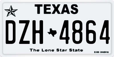 TX license plate DZH4864