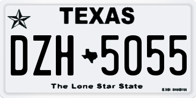 TX license plate DZH5055