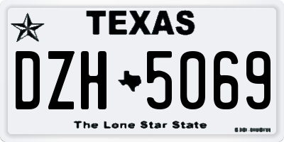 TX license plate DZH5069