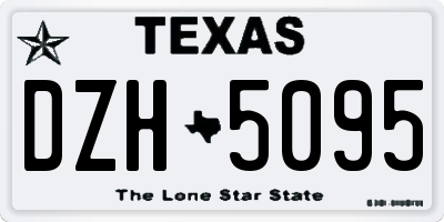 TX license plate DZH5095