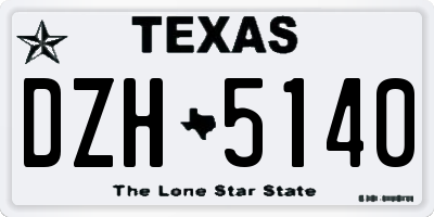 TX license plate DZH5140