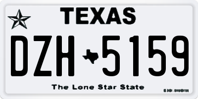 TX license plate DZH5159