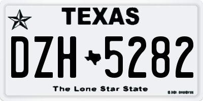 TX license plate DZH5282