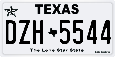 TX license plate DZH5544