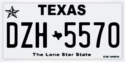 TX license plate DZH5570