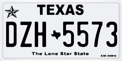 TX license plate DZH5573