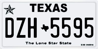 TX license plate DZH5595