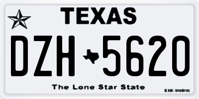 TX license plate DZH5620