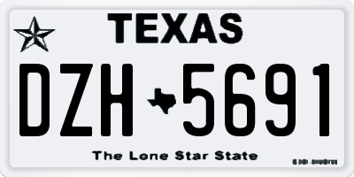 TX license plate DZH5691