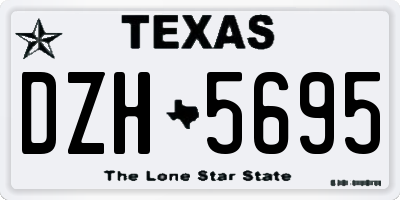 TX license plate DZH5695