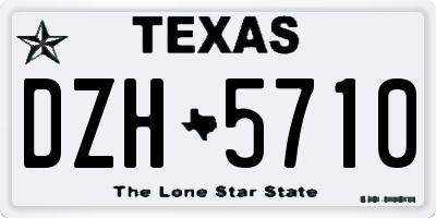 TX license plate DZH5710