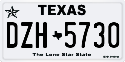 TX license plate DZH5730