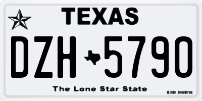TX license plate DZH5790
