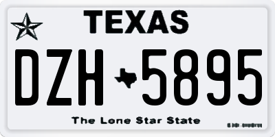 TX license plate DZH5895