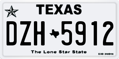 TX license plate DZH5912