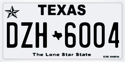 TX license plate DZH6004