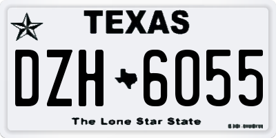 TX license plate DZH6055