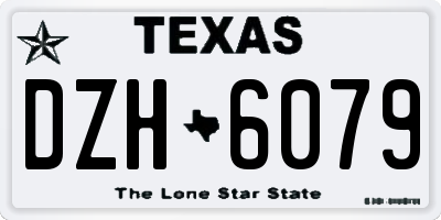 TX license plate DZH6079