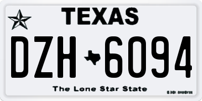 TX license plate DZH6094
