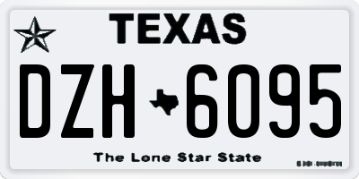 TX license plate DZH6095