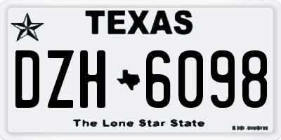 TX license plate DZH6098