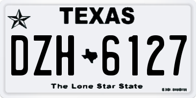TX license plate DZH6127