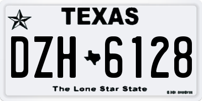 TX license plate DZH6128