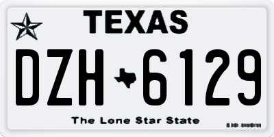 TX license plate DZH6129