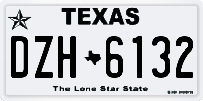 TX license plate DZH6132